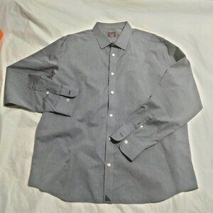 UNTUCKit Shirt Mens XXL Blue(Gray) Wrinkle Free Button Long Sleeve Oakville WF